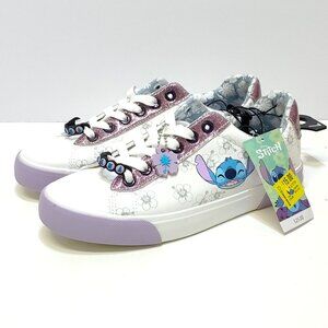 Disney Stitch Low Top Sneaker Womens Size 7 Lace Up Glitter Details By Ground Up